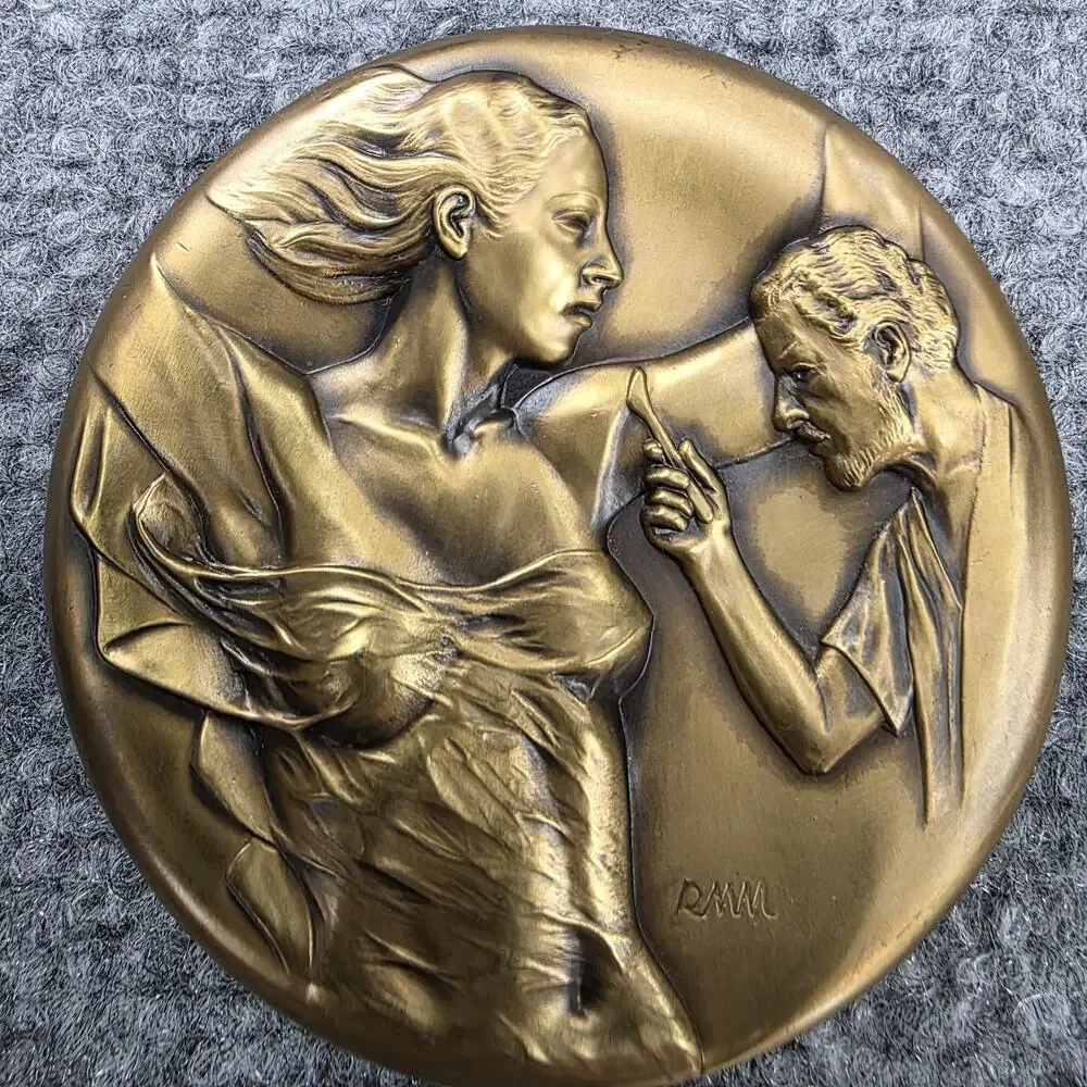 Vintage Brookgreen Gardens South Carolina Bronze Medal Sculpture 1999 Art